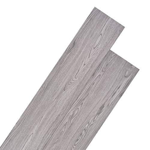 vidaXL 18x Lamina Suelo 5,26m² PVC 2mm Gris Oscuro Baldosa Loseta Tarima