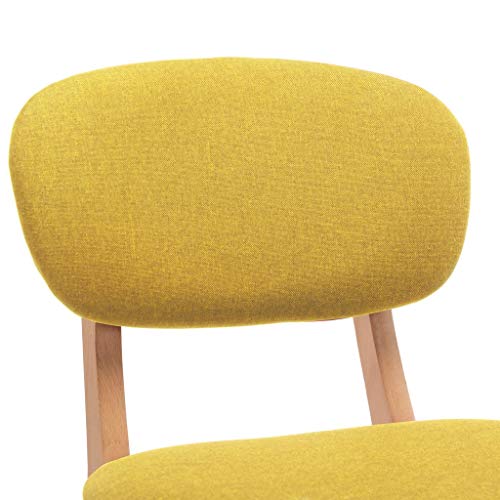 vidaXL 2X Taburetes de Cocina Casa Pub Barra Bistró Restaurante Asiento con Reposapiés Respaldo Silla Alta de Bar Mostrador Tela Amarillo Mostaza vidaXL 2X Taburetes de Cocina Casa Pub Barra Bistró Restaurante Asiento con Reposapiés Respaldo Silla Alta de Bar Mostrador Tela Amarillo Mostaza