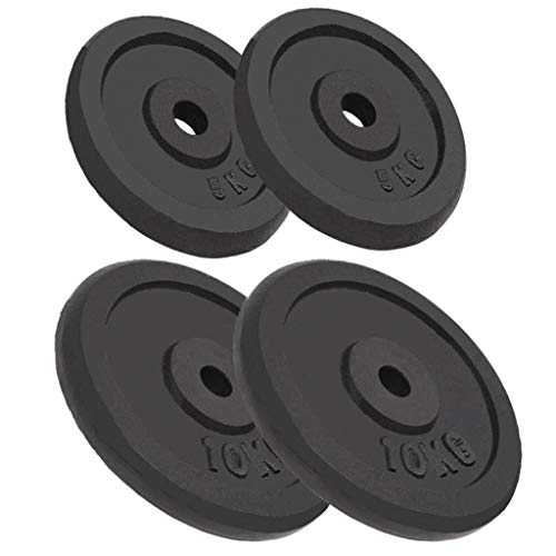 vidaXL 4X Discos de Pesas Hierro Fundido 2x10kg+2x5kg Fitness Musculación Gym vidaXL 4X Discos de Pesas Hierro Fundido 2x10kg+2x5kg Fitness Musculación Gym
