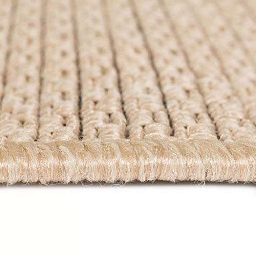 vidaXL Alfombra Exterior/Interior 80x150cm Apariencia Sisal Beige Decoración