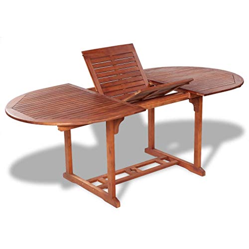 vidaXL Madera de Acacia Maciza Mesa de Comedor Exterior Extensible y Plegable vidaXL Madera de Acacia Maciza Mesa de Comedor Exterior Extensible y Plegable