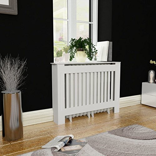 vidaXL Madera para Cubrir el Radiador MDF Blanco 112 cm Cubre Cubierta Estufa vidaXL Madera para Cubrir el Radiador MDF Blanco 112 cm Cubre Cubierta Estufa