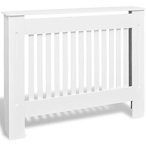 vidaXL Madera para Cubrir el Radiador MDF Blanco 112 cm Cubre Cubierta Estufa vidaXL Madera para Cubrir el Radiador MDF Blanco 112 cm Cubre Cubierta Estufa