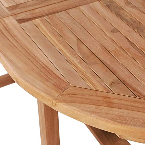 vidaXL Madera Teca Mesa Extensible Jardín (110-160) x80x75 cm Ovalada Exterior vidaXL Madera Teca Mesa Extensible Jardín (110-160) x80x75 cm Ovalada Exterior