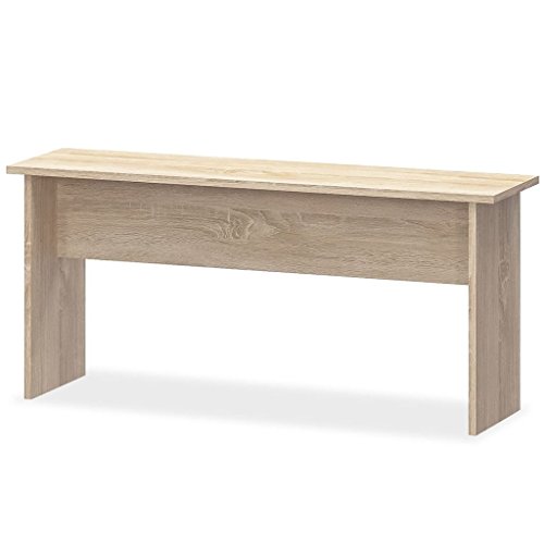 vidaXL Mesa Comedor y Bancos 3 Piezas Madera Color Roble Sala Estar Consola