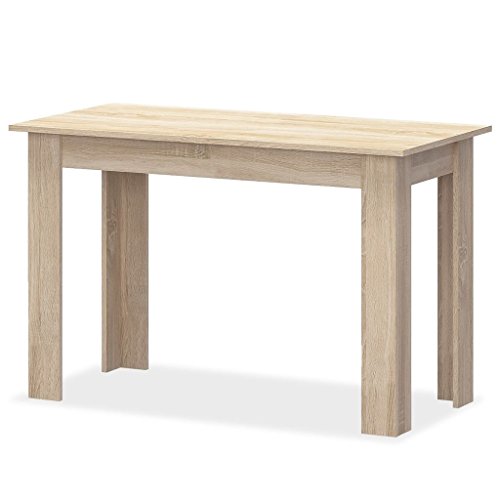 vidaXL Mesa Comedor y Bancos 3 Piezas Madera Color Roble Sala Estar Consola