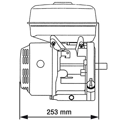 vidaXL Motor de Gasolina Negro 6,5HP 4,8kW Recambio Coche Herramienta Vehículo