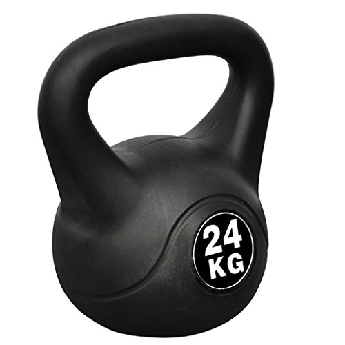 vidaXL Pesa Rusa de 24 kg Negra Kettlebell Musculación Fitness Ejercicio