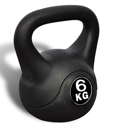 vidaXL Pesa Rusa de 6 Kilos Negra Kettlebell Musculación Fitness Ejercicio vidaXL Pesa Rusa de 6 Kilos Negra Kettlebell Musculación Fitness Ejercicio