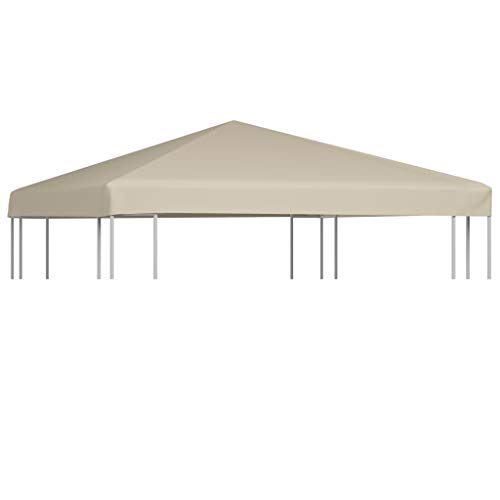 vidaXL Toldo de Cenador 2 Niveles 310 g/m² 3x3 m Beige Pabellón Patio Casa