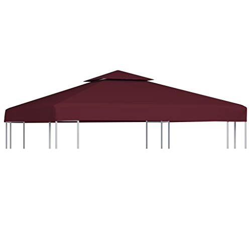 vidaXL Toldo de Cenador 2 Niveles 310 g/m² 3x3 m Burdeos Pabellón Patio Casa vidaXL Toldo de Cenador 2 Niveles 310 g/m² 3x3 m Burdeos Pabellón Patio Casa