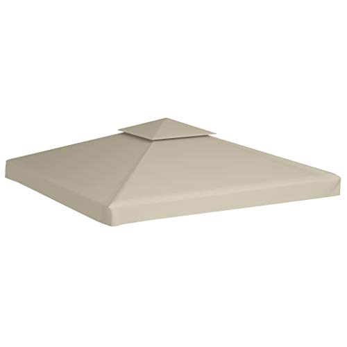 vidaXL Toldo de Cenador de Repuesto Tela Impermeable Beige 3x3 m Techo Pérgola vidaXL Toldo de Cenador de Repuesto Tela Impermeable Beige 3x3 m Techo Pérgola