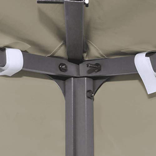 vidaXL Toldo de Cenador de Repuesto Tela Impermeable Beige 3x3 m Techo Pérgola vidaXL Toldo de Cenador de Repuesto Tela Impermeable Beige 3x3 m Techo Pérgola