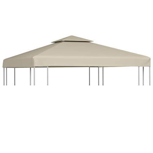 vidaXL Toldo de Cenador de Repuesto Tela Impermeable Beige 3x3 m Techo Pérgola vidaXL Toldo de Cenador de Repuesto Tela Impermeable Beige 3x3 m Techo Pérgola