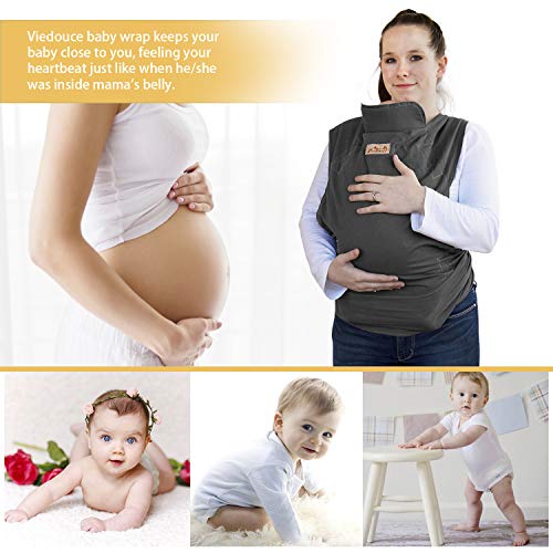 Viedouce Portabebe Ergonómico,Algodón Marsupios Portabebé,Ligero Transpirable Fular Portabebés Adecuado para Recién Nacidos, Bebés de 3-36 Meses (Gris oscuro) Viedouce Portabebe Ergonómico,Algodón Marsupios Portabebé,Ligero Transpirable Fular Portabebés Adecuado para Recién Nacidos, Bebés de 3-36 Meses (Gris oscuro)