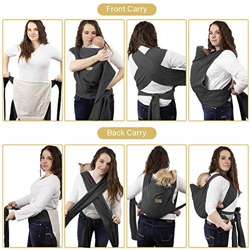 Viedouce Portabebe Ergonómico,Algodón Marsupios Portabebé,Ligero Transpirable Fular Portabebés Adecuado para Recién Nacidos, Bebés de 3-36 Meses (Gris oscuro) Viedouce Portabebe Ergonómico,Algodón Marsupios Portabebé,Ligero Transpirable Fular Portabebés Adecuado para Recién Nacidos, Bebés de 3-36 Meses (Gris oscuro)