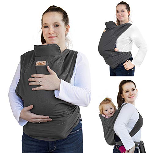 Viedouce Portabebe Ergonómico,Algodón Marsupios Portabebé,Ligero Transpirable Fular Portabebés Adecuado para Recién Nacidos, Bebés de 3-36 Meses (Gris oscuro) Viedouce Portabebe Ergonómico,Algodón Marsupios Portabebé,Ligero Transpirable Fular Portabebés Adecuado para Recién Nacidos, Bebés de 3-36 Meses (Gris oscuro)