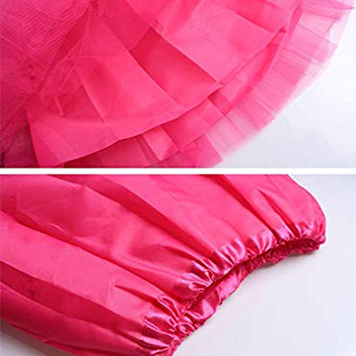 Vientiane Tutu Falda de Mujer Falda de Tul 80's,Vestido de Lujo Enagua para Chica de Mujer para Fiesta de Disfraces Fiesta de Gallina (Rosa Roja) Vientiane Tutu Falda de Mujer Falda de Tul 80's,Vestido de Lujo Enagua para Chica de Mujer para Fiesta de Disfraces Fiesta de Gallina (Rosa Roja)