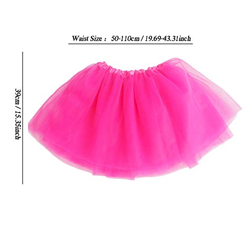 Vientiane Tutu Falda de Mujer Falda de Tul 80's,Vestido de Lujo Enagua para Chica de Mujer para Fiesta de Disfraces Fiesta de Gallina (Rosa Roja) Vientiane Tutu Falda de Mujer Falda de Tul 80's,Vestido de Lujo Enagua para Chica de Mujer para Fiesta de Disfraces Fiesta de Gallina (Rosa Roja)