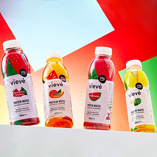 Vieve Agua con Proteína 6x500ml - Naranja y Mango. 20g de Proteína, Sin Azúcar, Sin Grasa y Sin Leche. Alternativa Lista para Beber a los Polvos y Batidos de Proteína Vieve Agua con Proteína 6x500ml - Naranja y Mango. 20g de Proteína, Sin Azúcar, Sin Grasa y Sin Leche. Alternativa Lista para Beber a los Polvos y Batidos de Proteína