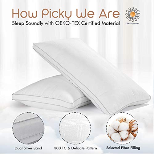 viewstar Almohadas 70x40cm, Almohadas Antiácaros e Antialérgico, Pack de 2 Almohadas Firmeza Media, 100% Microfibra, Almohadas para Camas, Pillow Certificado por Oeko-Tex viewstar Almohadas 70x40cm, Almohadas Antiácaros e Antialérgico, Pack de 2 Almohadas Firmeza Media, 100% Microfibra, Almohadas para Camas, Pillow Certificado por Oeko-Tex
