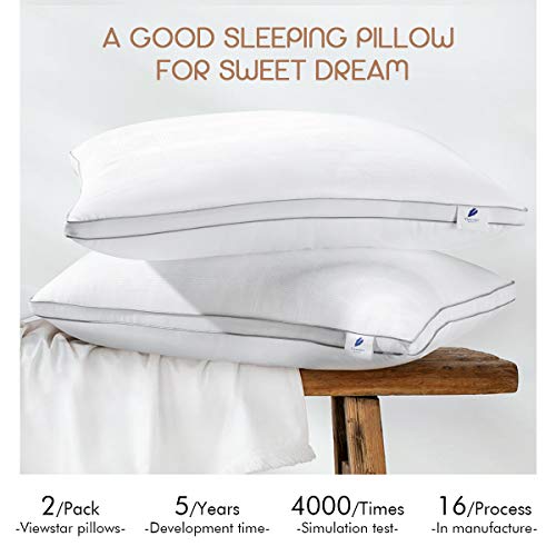 viewstar Almohadas 70x40cm, Almohadas Antiácaros e Antialérgico, Pack de 2 Almohadas Firmeza Media, 100% Microfibra, Almohadas para Camas, Pillow Certificado por Oeko-Tex viewstar Almohadas 70x40cm, Almohadas Antiácaros e Antialérgico, Pack de 2 Almohadas Firmeza Media, 100% Microfibra, Almohadas para Camas, Pillow Certificado por Oeko-Tex