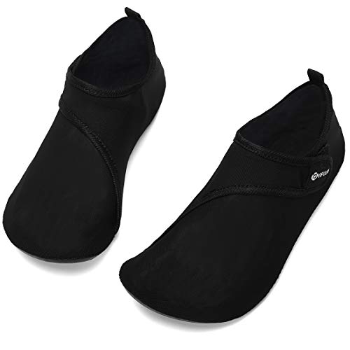 VIFUUR Zapatos de Agua Aqua Yoga para Mujer Hombre Negro EU42/43