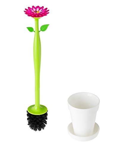 Vigar Flower Power Set Escobillero WC, Blanco, 12 x 12 x 48.5 cm Vigar Flower Power Set Escobillero WC, Blanco, 12 x 12 x 48.5 cm