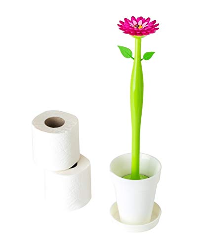 Vigar Flower Power Set Escobillero WC, Blanco, 12 x 12 x 48.5 cm Vigar Flower Power Set Escobillero WC, Blanco, 12 x 12 x 48.5 cm