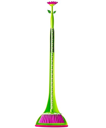VIGAR - Set Barrer Flower Power | Juego de Escoba y Recogedor de diseño - Rosa y verde (pintura sin plomo) VIGAR - Set Barrer Flower Power | Juego de Escoba y Recogedor de diseño - Rosa y verde (pintura sin plomo)