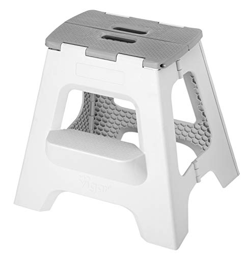 Vigar Taburete Plegable Compact Color Gris de 40 cm de Altura y Peldaño Doble Vigar Taburete Plegable Compact Color Gris de 40 cm de Altura y Peldaño Doble