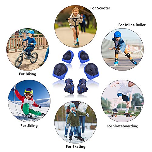 Vikaster Protección Patinaje, 6 en 1 Juego de Protecciones Infantil, Protecciones Patines Niña Niño Rodilleras Puede Cooperar Cascos Ajustable Coderas para Patinar Ciclismo Monopatín Bicicleta Skate Vikaster Protección Patinaje, 6 en 1 Juego de Protecciones Infantil, Protecciones Patines Niña Niño Rodilleras Puede Cooperar Cascos Ajustable Coderas para Patinar Ciclismo Monopatín Bicicleta Skate