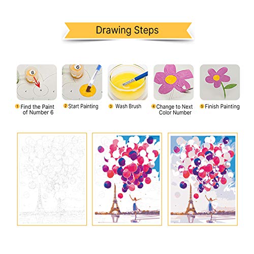 VIKMARI Kits de Pintura al óleo de Bricolaje para Adultos, Pintura por números, Kit de Pintura por números de Bailarina de Ballet para niños, Arte de Pared de 16 x 20 Pulgadas sin Marco VIKMARI Kits de Pintura al óleo de Bricolaje para Adultos, Pintura por números, Kit de Pintura por números de Bailarina de Ballet para niños, Arte de Pared de 16 x 20 Pulgadas sin Marco