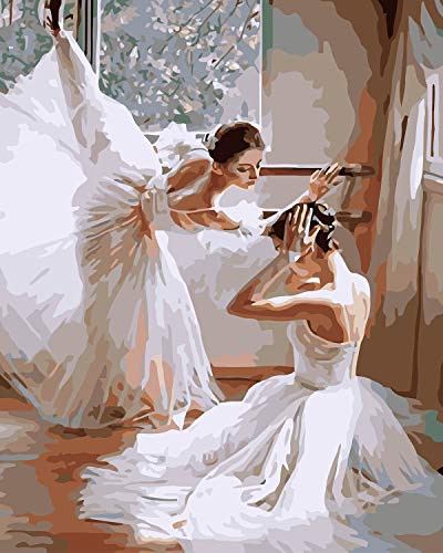 VIKMARI Kits de Pintura al óleo de Bricolaje para Adultos, Pintura por números, Kit de Pintura por números de Bailarina de Ballet para niños, Arte de Pared de 16 x 20 Pulgadas sin Marco VIKMARI Kits de Pintura al óleo de Bricolaje para Adultos, Pintura por números, Kit de Pintura por números de Bailarina de Ballet para niños, Arte de Pared de 16 x 20 Pulgadas sin Marco