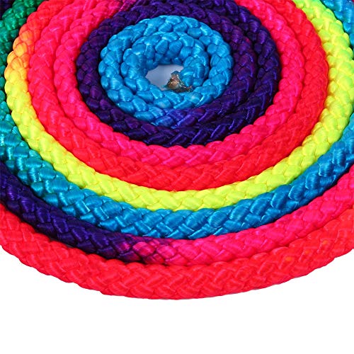 Vikye Cuerda Deportiva de Gimnasia, Cuerda de Nailon de Color arcoíris para Gimnasia rítmica, Cuerda de Entrenamiento, Cuerda de Ejercicio, Cuerda de Entrenamiento artístico Vikye Cuerda Deportiva de Gimnasia, Cuerda de Nailon de Color arcoíris para Gimnasia rítmica, Cuerda de Entrenamiento, Cuerda de Ejercicio, Cuerda de Entrenamiento artístico