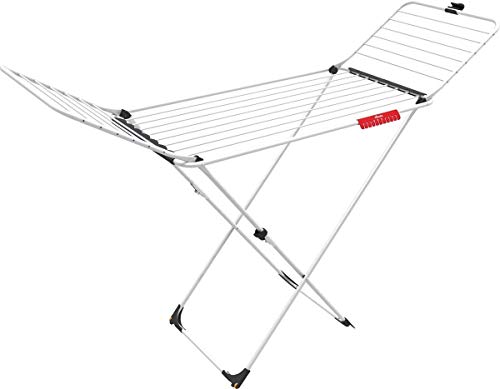 Vileda Extra X-legs - Tendedero de acero y aluminio, con alas plegables, 20 metros de espacio de tendido, con soporte para artículos pequeños, Blanco, dimensiones abierto 173 x 56 x 93 cm Vileda Extra X-legs - Tendedero de acero y aluminio, con alas plegables, 20 metros de espacio de tendido, con soporte para artículos pequeños, Blanco, dimensiones abierto 173 x 56 x 93 cm