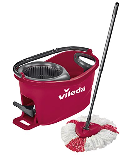 Vileda Turbo Colors Rojo-Juego de fregona, Polipropileno, 48.5 x 27.5 x 28 cm Vileda Turbo Colors Rojo-Juego de fregona, Polipropileno, 48.5 x 27.5 x 28 cm