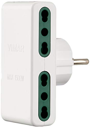 Vimar - Adaptador de enchufe Schuko + 4 tomas 10/16 Vimar - Adaptador de enchufe Schuko + 4 tomas 10/16