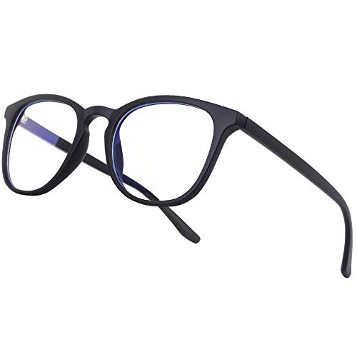 Vimbloom Gafas Ordenador Gaming UV Luz Filtro Proteccion Azul Mujer Hombre Para Antifatiga Gafas Luz Azul VI387 (Negro mate)