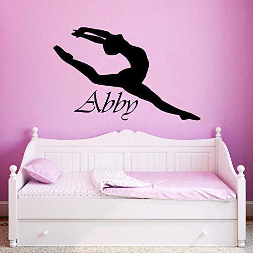 Vinilo Adhesivo Para Pared Decoración Bailarina Bailarina Acrobática Gimnasia Pared Calcomanía Cartel Arte 36X57Cm