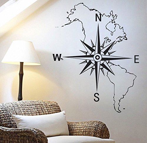 Vinilo Adhesivo Rosa de los Vientos Mapa .en Negro para Decoracion Pared o Cristal dormitorios Salones caravanas escaparates, Habitaciones. Acabado 75 X 60cm CHPYHOME Vinilo Adhesivo Rosa de los Vientos Mapa .en Negro para Decoracion Pared o Cristal dormitorios Salones caravanas escaparates, Habitaciones. Acabado 75 X 60cm CHPYHOME