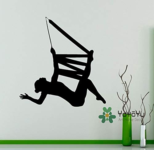 Vinilo de pared Calcomanía de gimnasia Ejercicio Vinilo Acrobático Sport Home Interior de la Pared Dormitorio Decoración Arte Murales Adhesivo 42 * 45 CM