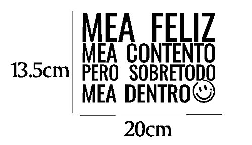 Vinilo decorativo pegatina pared, cristal, puerta: frase mea feliz Vinilo decorativo pegatina pared, cristal, puerta: frase mea feliz