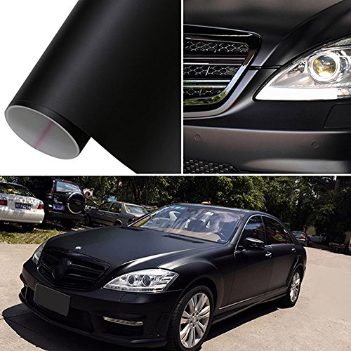 vinilo fibra de carbono adhesiva para coche decoración auto vehículo 30x152cm (negro)