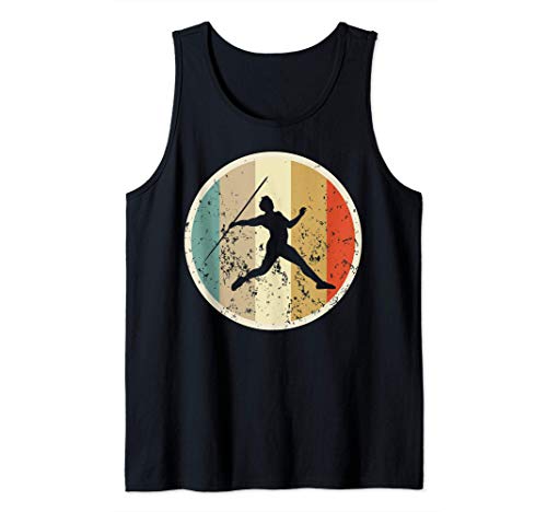 Vintage Clásico Retro lanzador de jabalina lanza atletismo Camiseta sin Mangas