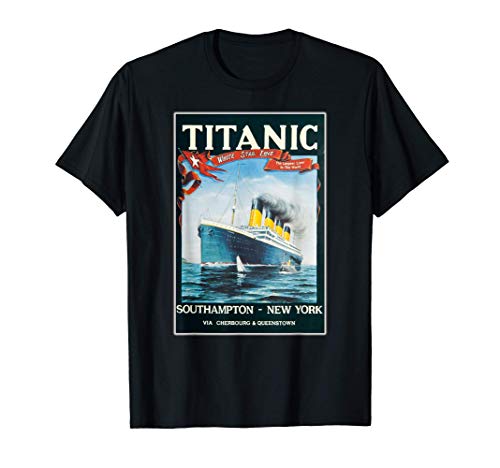 Vintage Titanic Barco Regalo de Dibujos Animados Camiseta Vintage Titanic Barco Regalo de Dibujos Animados Camiseta