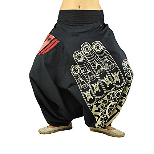 virblatt Pantalones Bombacho Mujer Yoga cagados como pantalón Chandal árabe - Entspannt SM virblatt Pantalones Bombacho Mujer Yoga cagados como pantalón Chandal árabe - Entspannt SM