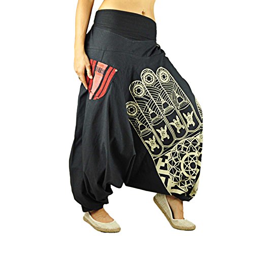 virblatt Pantalones Bombacho Mujer Yoga cagados como pantalón Chandal árabe - Entspannt SM virblatt Pantalones Bombacho Mujer Yoga cagados como pantalón Chandal árabe - Entspannt SM