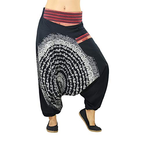 virblatt Pantalones Bombacho Mujer Yoga cagados como pantalón Chandal árabe - Nirvana SM