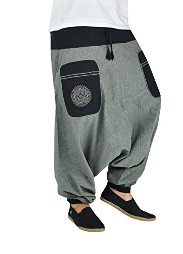 virblatt Pantalones Harem Hombre Pantalones Hippies Bombachos cagados – Stampfgewand LXLgy virblatt Pantalones Harem Hombre Pantalones Hippies Bombachos cagados – Stampfgewand LXLgy